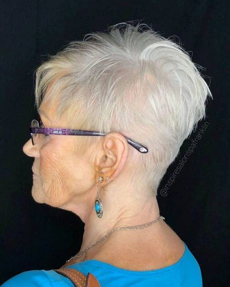 Gray Pixie hairstyles for women over 70
old woman hairstyles for over 70 
