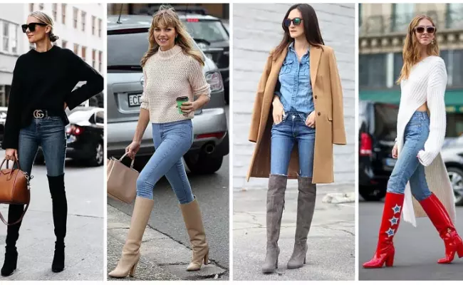 With Jeans how to wear over the knee boots
