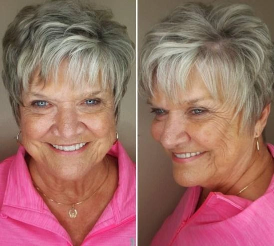 Sideburns hairstyles for women over 70
