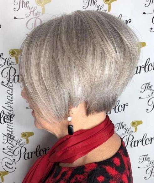 Stacked hairstyles for women over 70