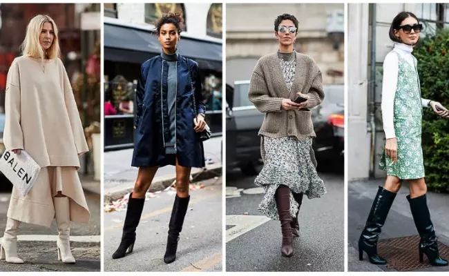 With Dress how to wear over the knee boots