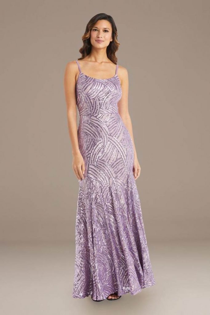 Sequin Weave Lace evening Gown