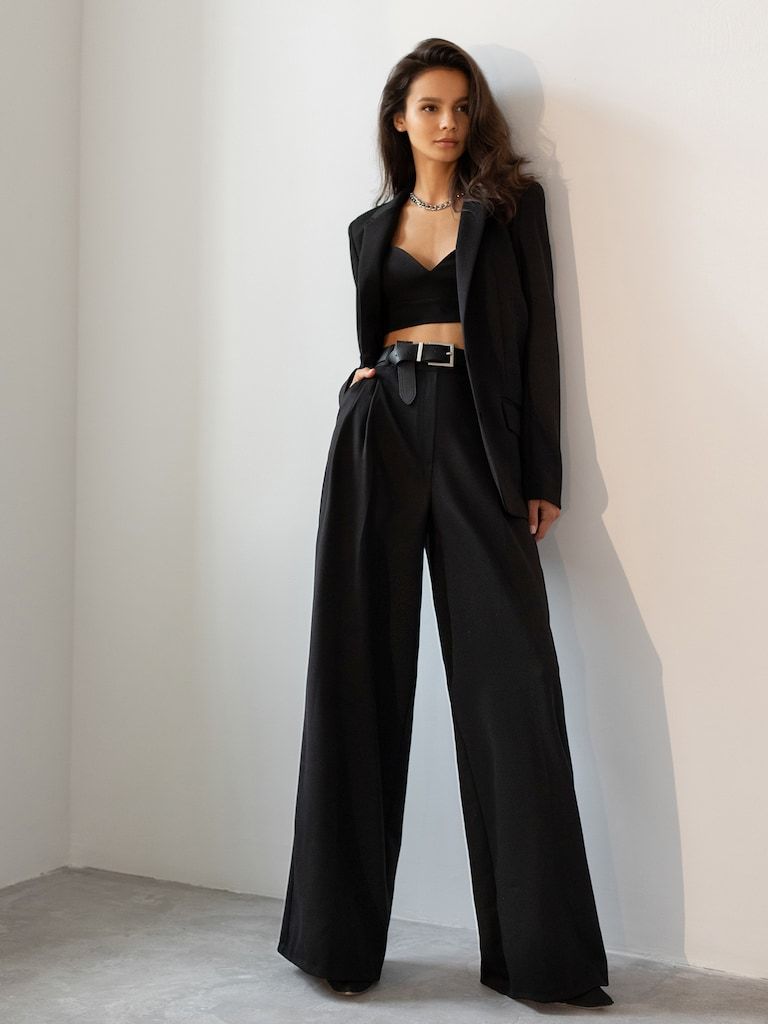 Business Casual with Wide leg pants
