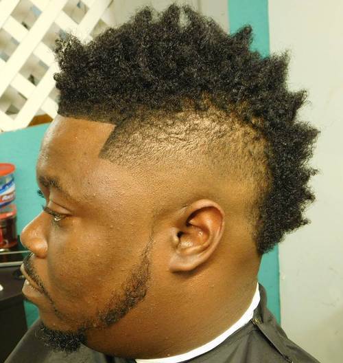 Spartan Feathered-  mohawk hairstyles for black men