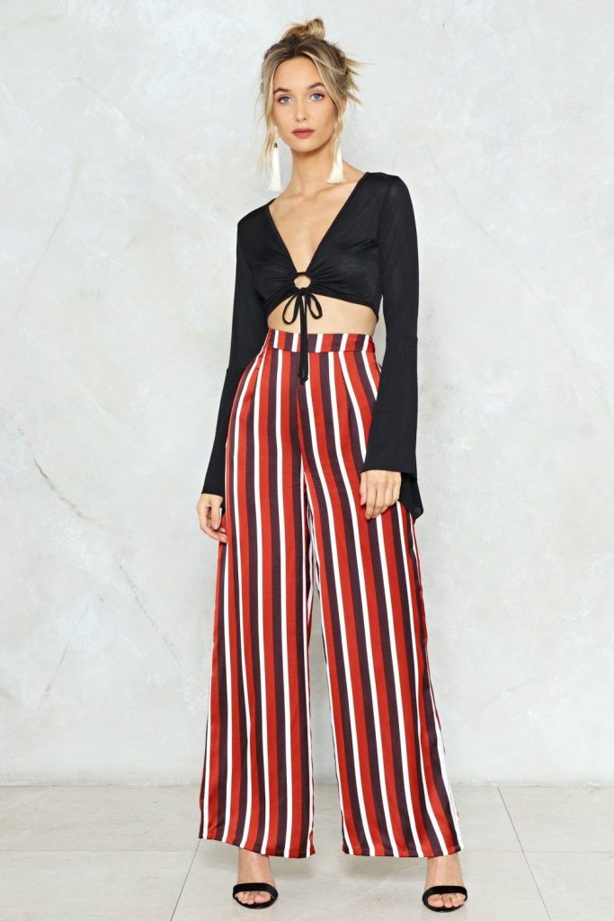 Wide leg pants for night out 