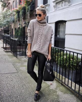 How to style womens loafer with baggy sweater