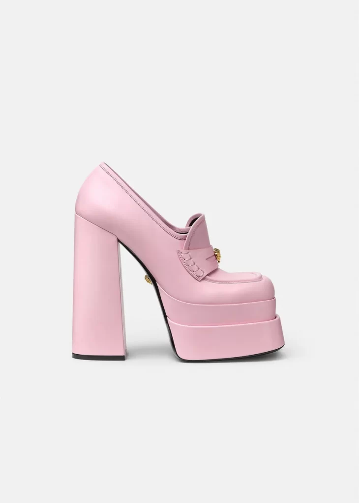Loafers platform heels for women