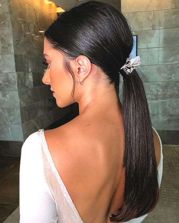Ponytail hairstyles for brides - Low and sleek