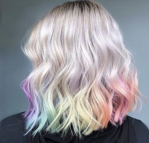 Hair Color Trends - pastel tips