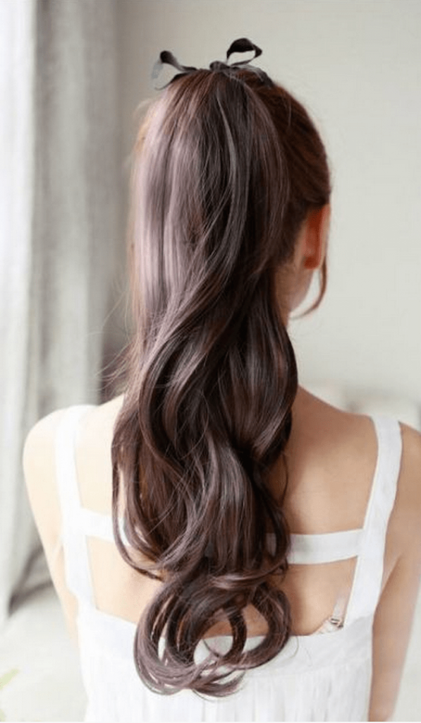 Ponytail hairstyles for brides- Simple Wavy Ponytail