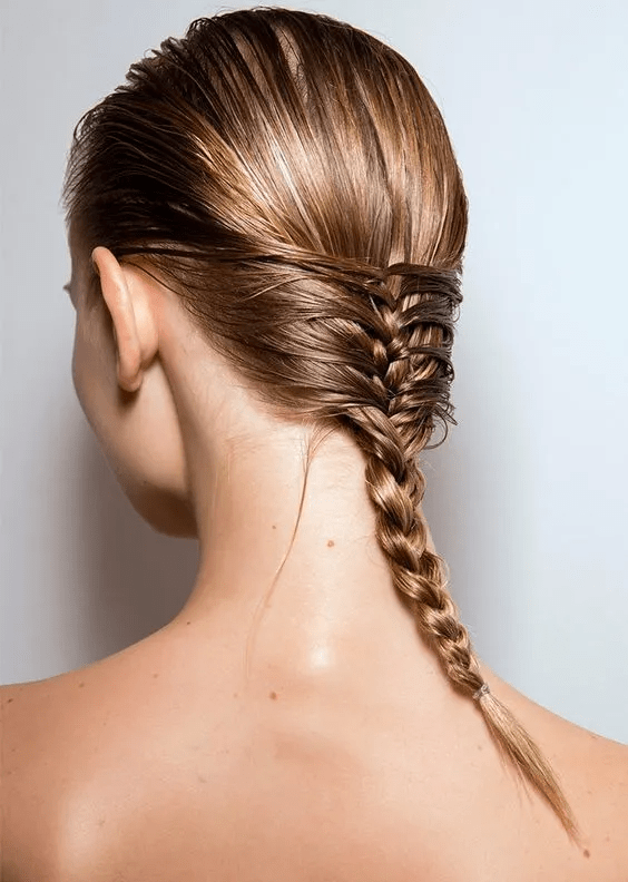 Hairstyles for wet hair - French Briad