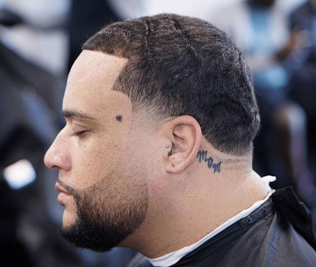 Crew Cut with Beard- Hairstyle for fat face