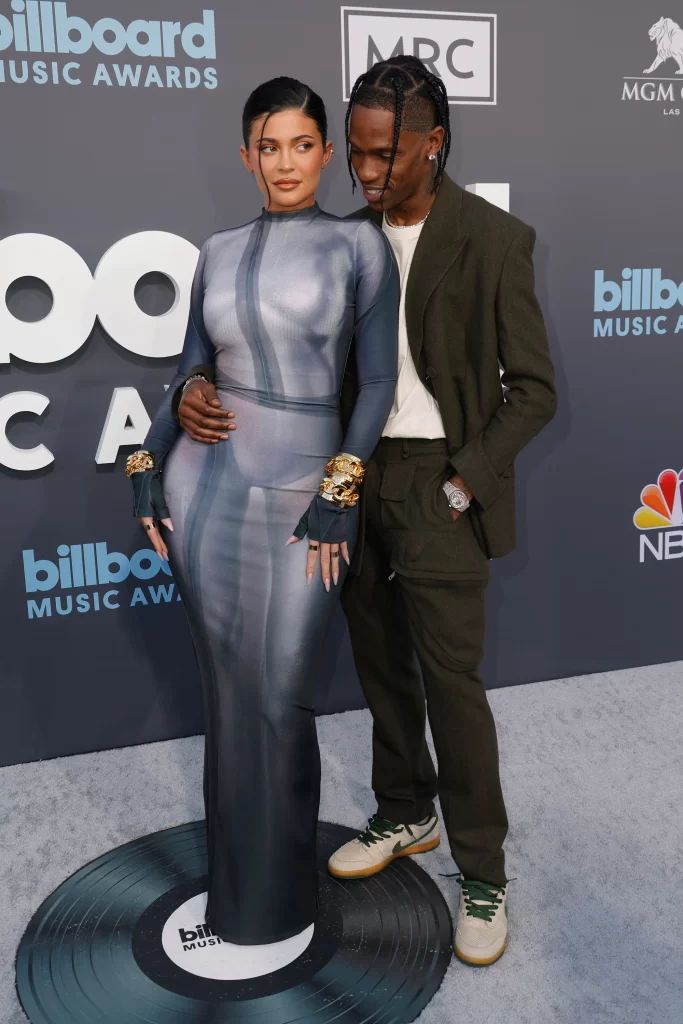 Kylie Jenner and Travis Scott BBMA Look