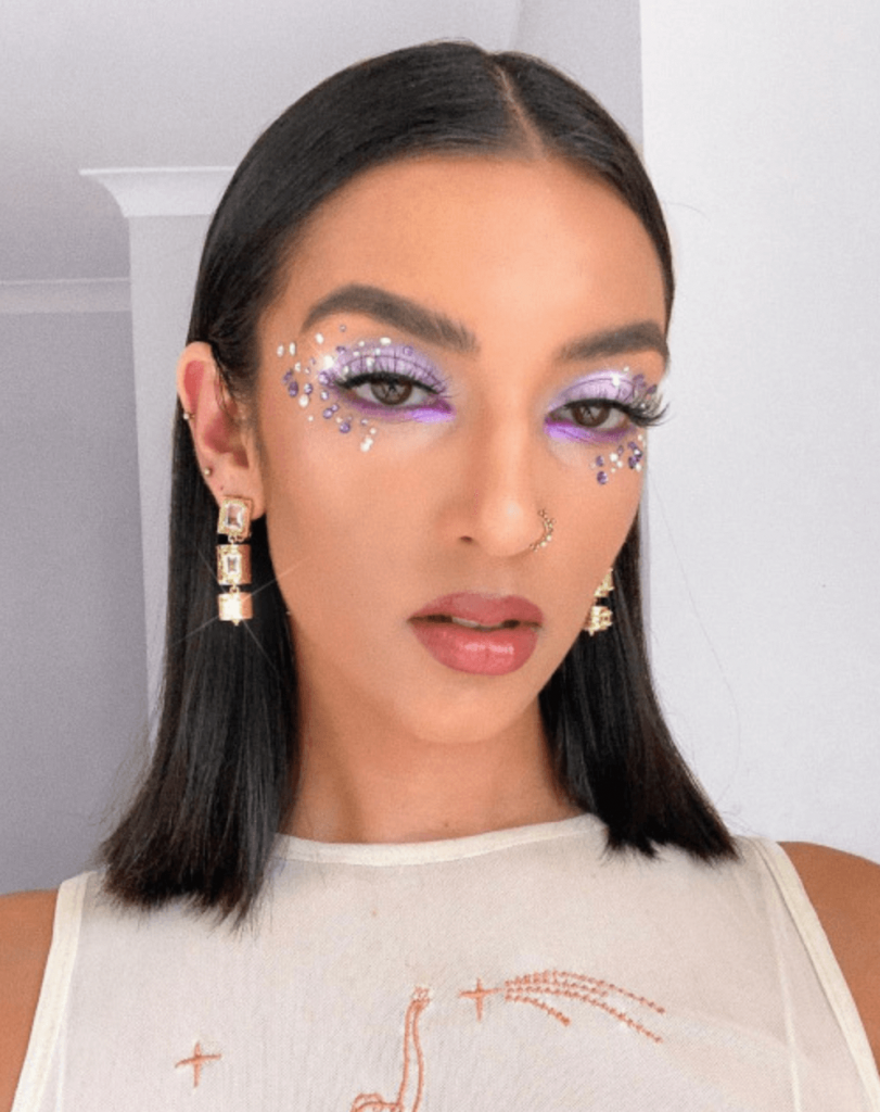 Bejeweled Eyes- Trending eye makeup looks 2022