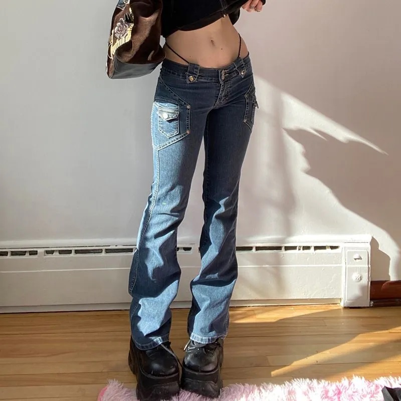 Low Rise Boot Cut Jeans
