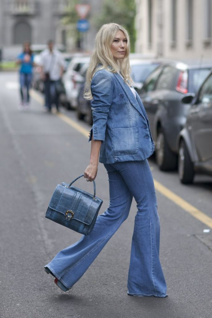 Denim Suit - 70s girl fashion