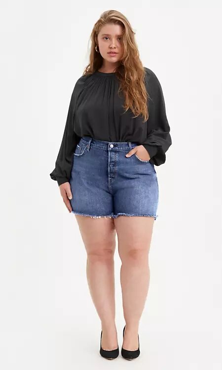  High-Rise Jeans Shorts