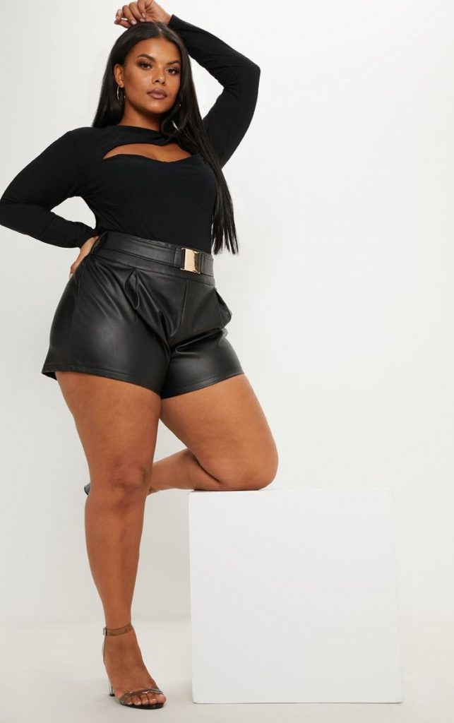 Leather Shorts For Plus Size Women