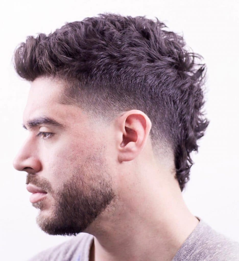 Mohawk Hairstyle with low fade