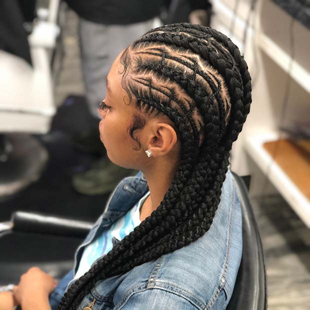 Feed-In-Braid Hairstyles For Black Women