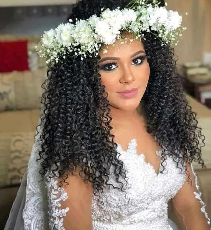 Black Curly With Balayage - Wedding hairstyles for black women