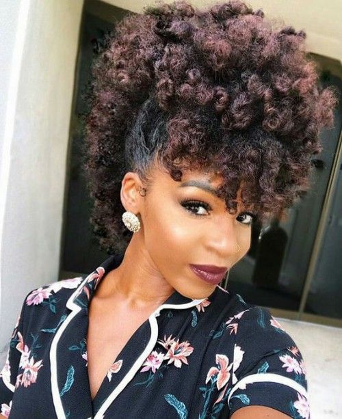 Curly Mohawak Wedding hairstyles for black women