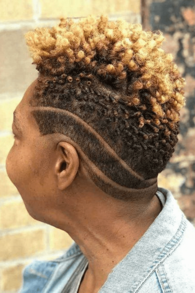 half shaved hairstyles for black women